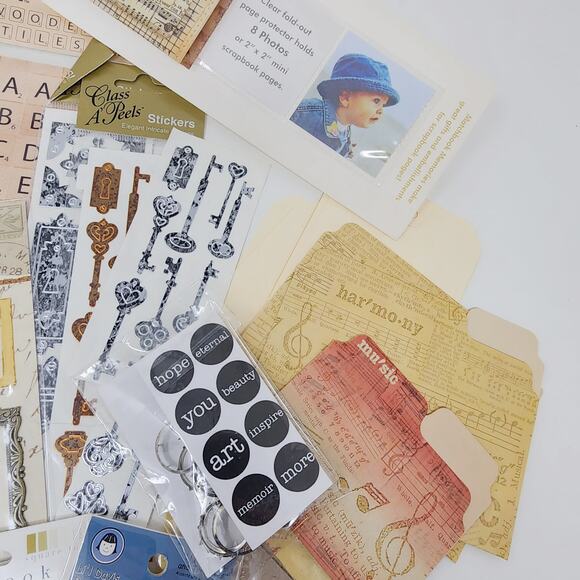 Steampunk Junk Journal Assorted Scrapbook Embellishments lot. Mixed Lot New Used - Picture 6 of 11